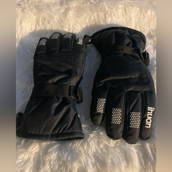 ihuan Winter Gloves Waterproof Windproof Mens Women - Warm Gloves Cold Weather - Picture 3 of 7